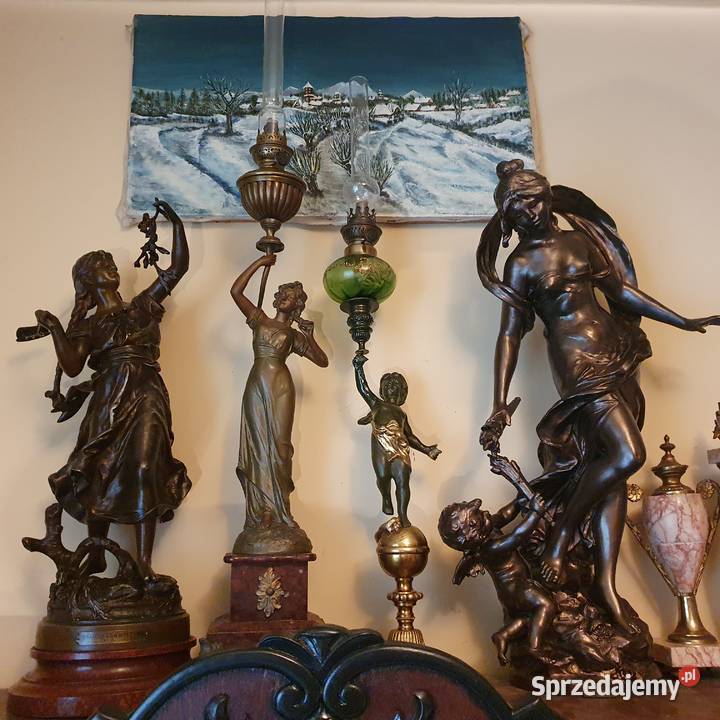 Dużasygnowana figura z cynkalu w super Wrocław