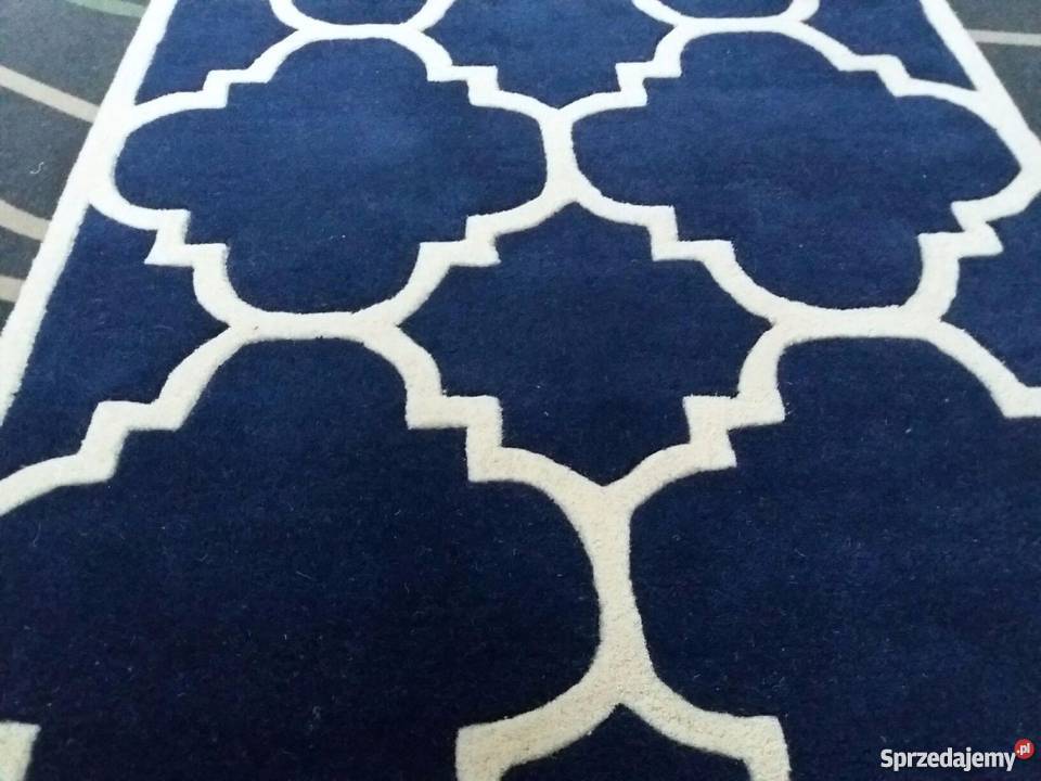 121x182 Dywan marokańska koniczyna szary wełna Trześń