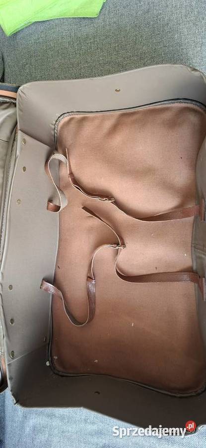 Skórzana walizka PRL Retro mazowieckie