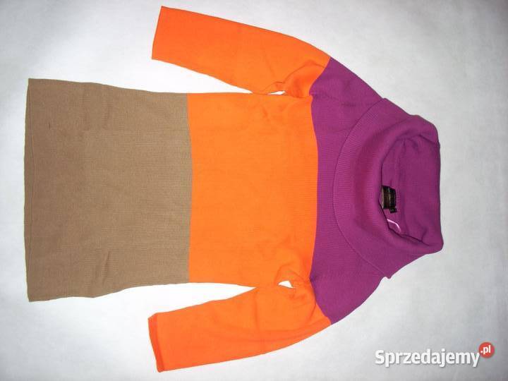 Sweter Dłuższy komin duży NOWY M L XL kolorowy Nowy Sącz sprzedam