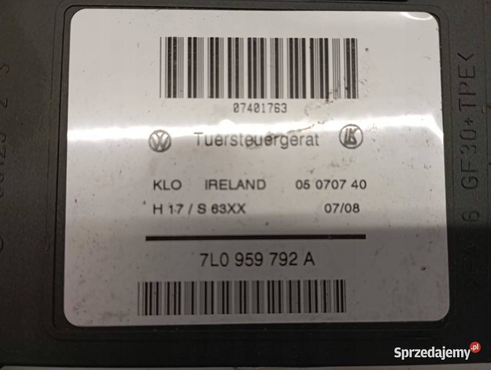 SILNICZEK SZYBY LEWY PRAWY PRZÓD 7L0959793A