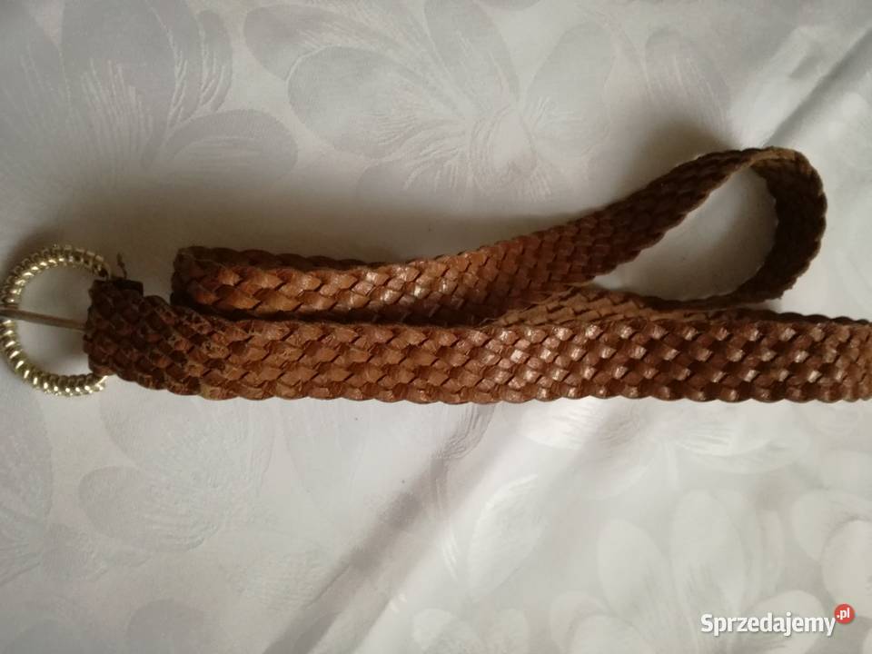 Pasek skórzany pleciony 85cmx25 Łódź