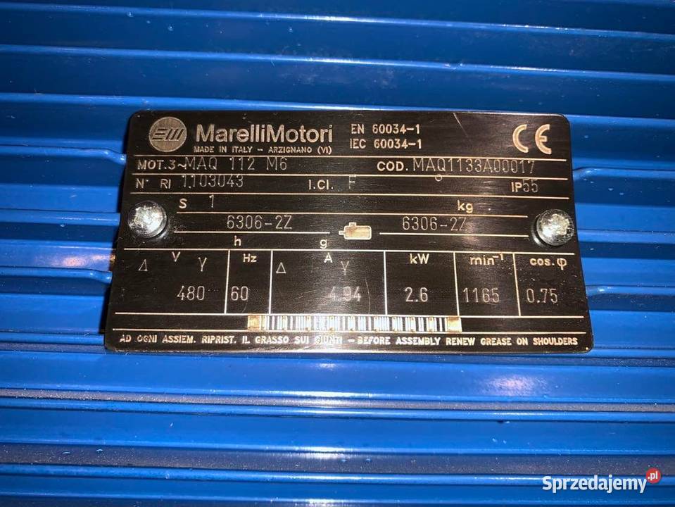 Silnik Elektryczny Marelli Motori MAQ 112 M6 Warszawa