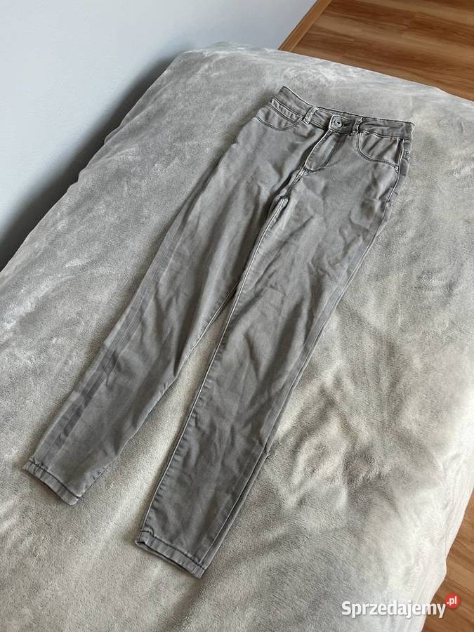 Jeansy skinny spodnie jeansowe rurki szare Reserved Jasło