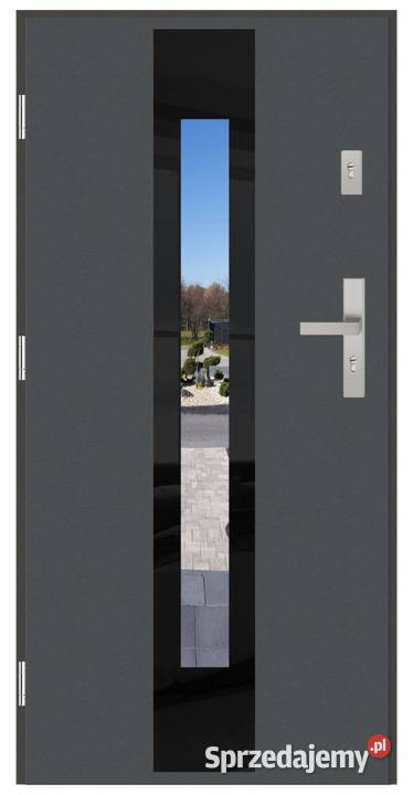Drzwi wejściowe 72 mm SI04 GLASS PREMIUM BLACK Ciemniewo sprzedam