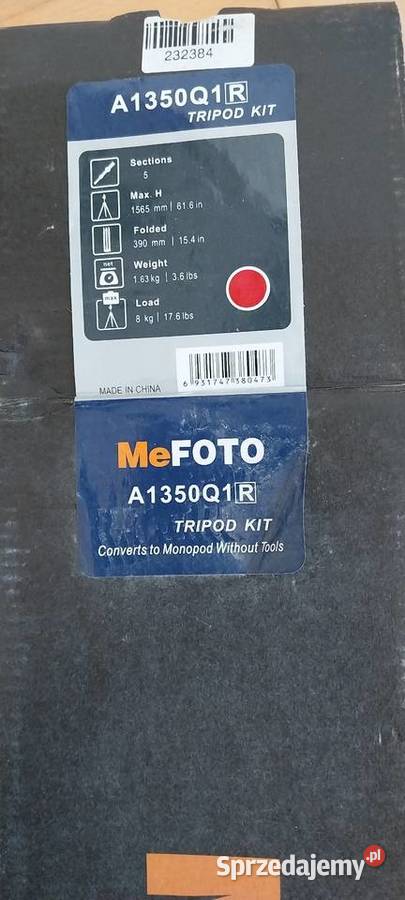 Stojak fotograficzny nowy trzy jedna noga Ciechocinek