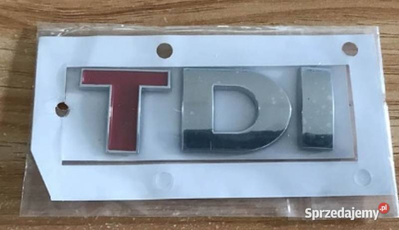 NOWE klejane logo TDI czerwono srebrny emblemat Zamość sprzedam