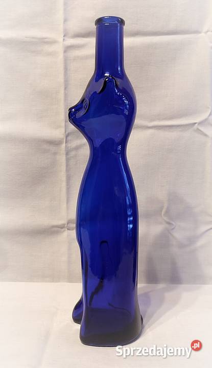 Butelka KOT szkło ozdobna dekoracyjna wazon Jasień