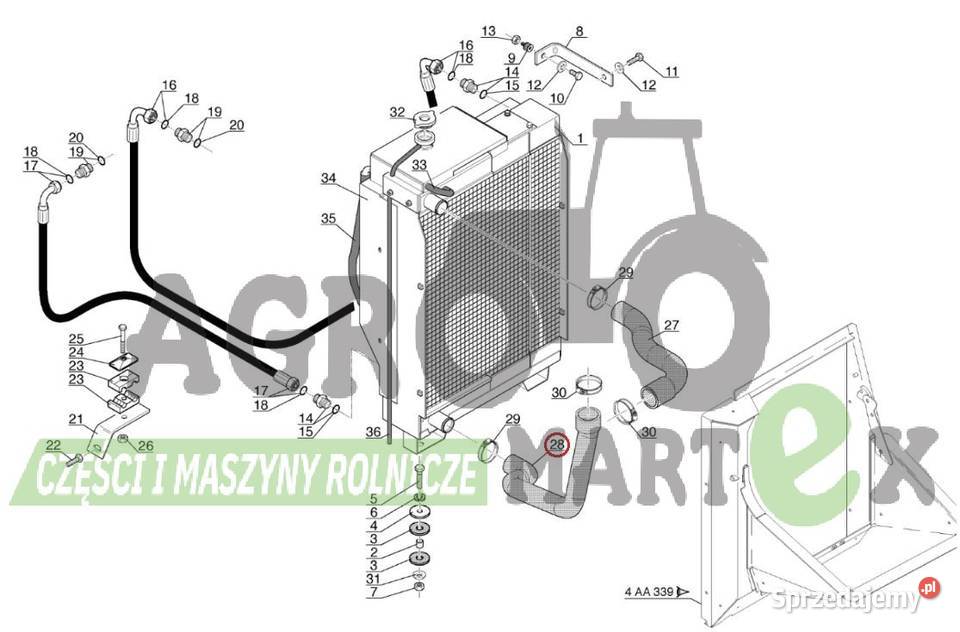 251365 242522 WĄŻ CHŁODNICY DOLNY MANITOU Wichrów sprzedam