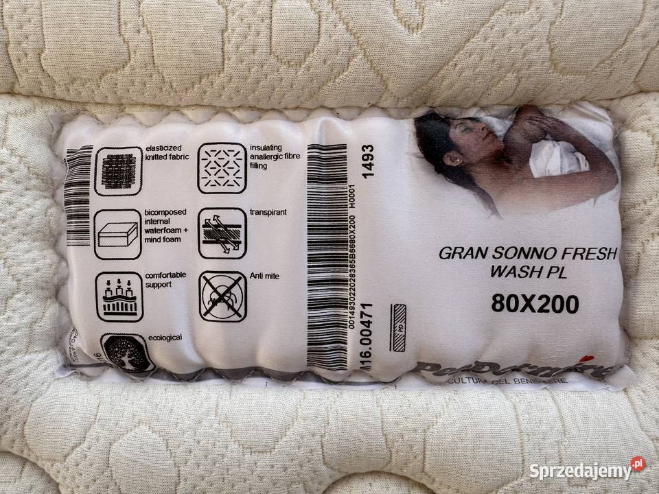 Ekskluzywny włoski materac PerDormire 80x 200 do