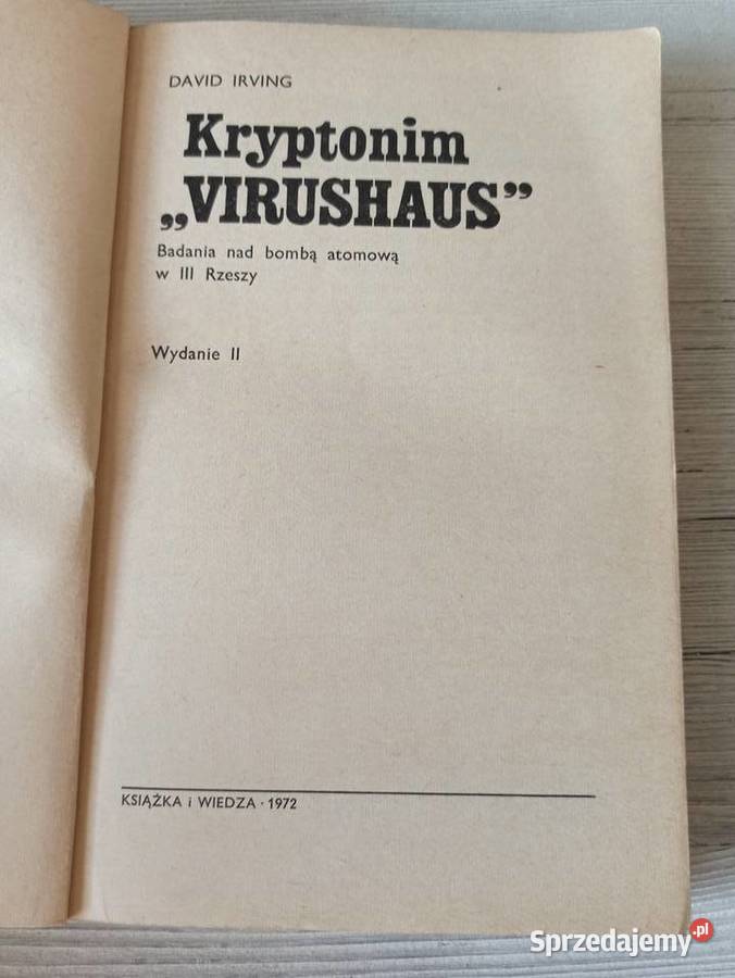 Kryptonim Virushaus Badania bomba atomową David śląskie Bielsko-Biała sprzedam