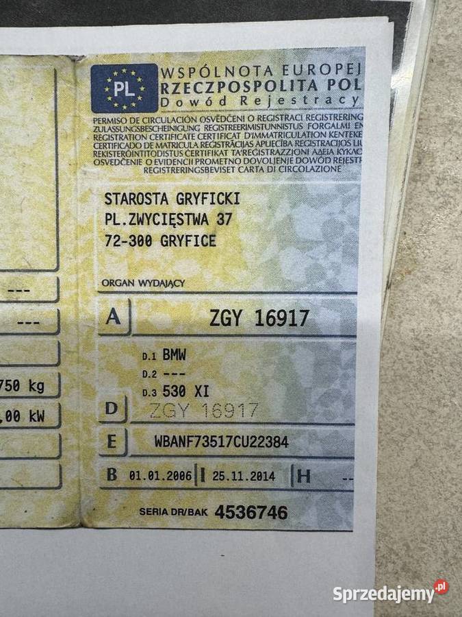 BMW 530xi sprawdzony przebieg zachodniopomorskie Runowo Pomorskie