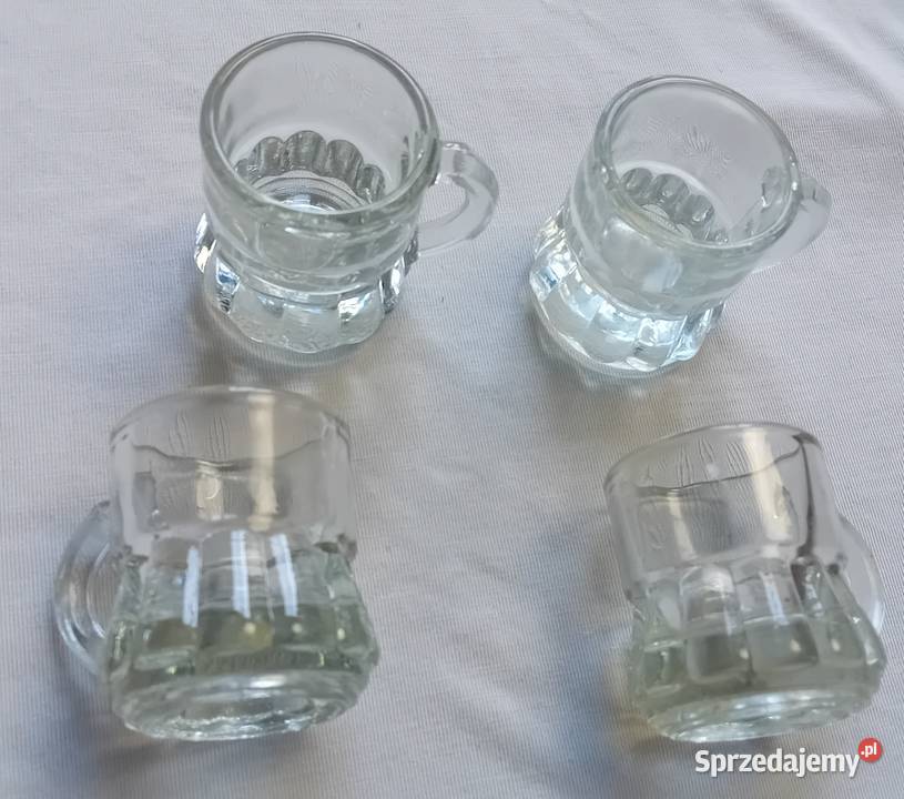 Kieliszki z uszkiem do sznapsa Vintage Porcelana i szkło Koźminek