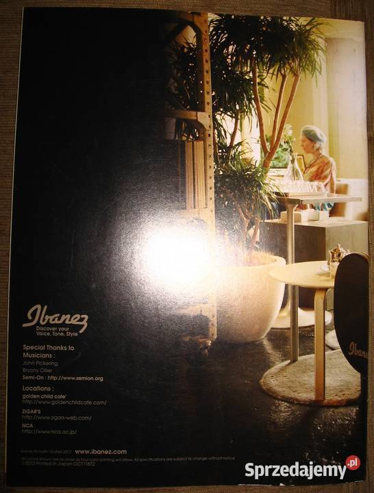 Ibanez Acoustic Guitars 2012 katalog gitar pomorskie Kępice