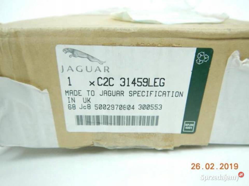 OSŁONA FOTELA PRAWY PRZÓD JAGUAR STYPE 0308 osobowe