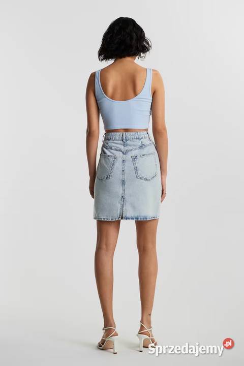 Spódnica Gina Tricot jeansowa jasna 36 S denim Dżinsowa  Szczecin