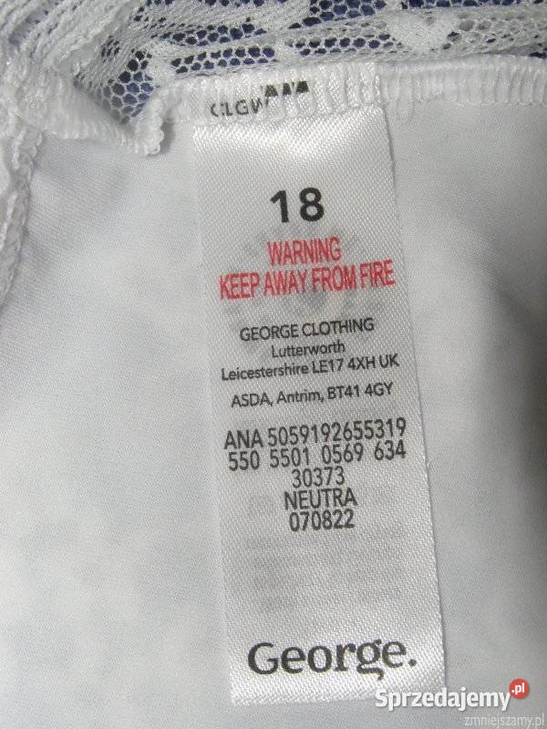 Majtki białe koronka rozmiar XXXL 1846 GEORGE Figi i stringi mazowieckie Siedlce