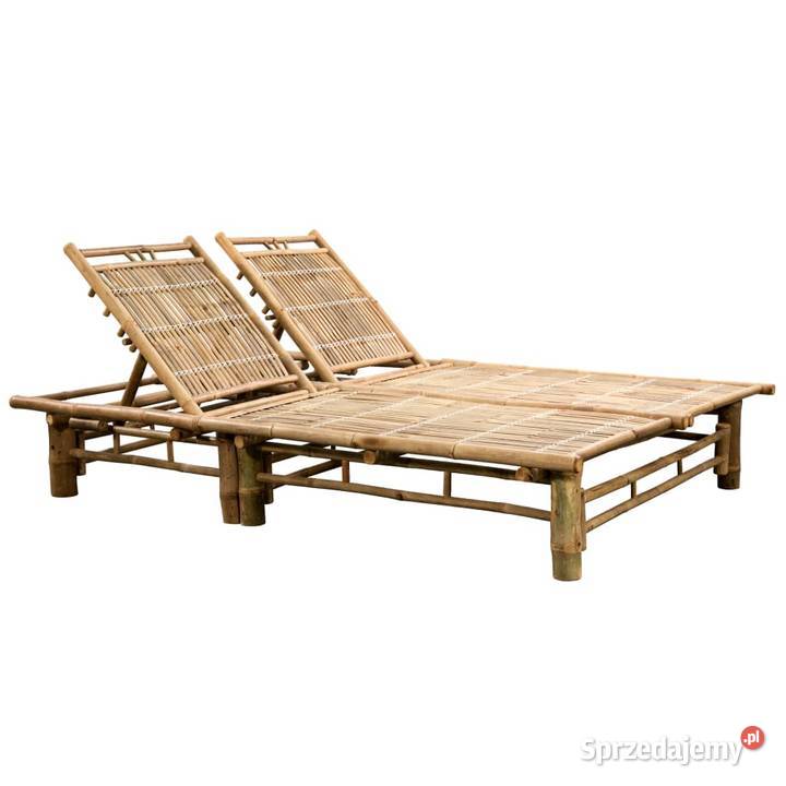 vidaXL Podwójny leżak bambusSKU43715 Leżaki i leżanki Warszawa sprzedam