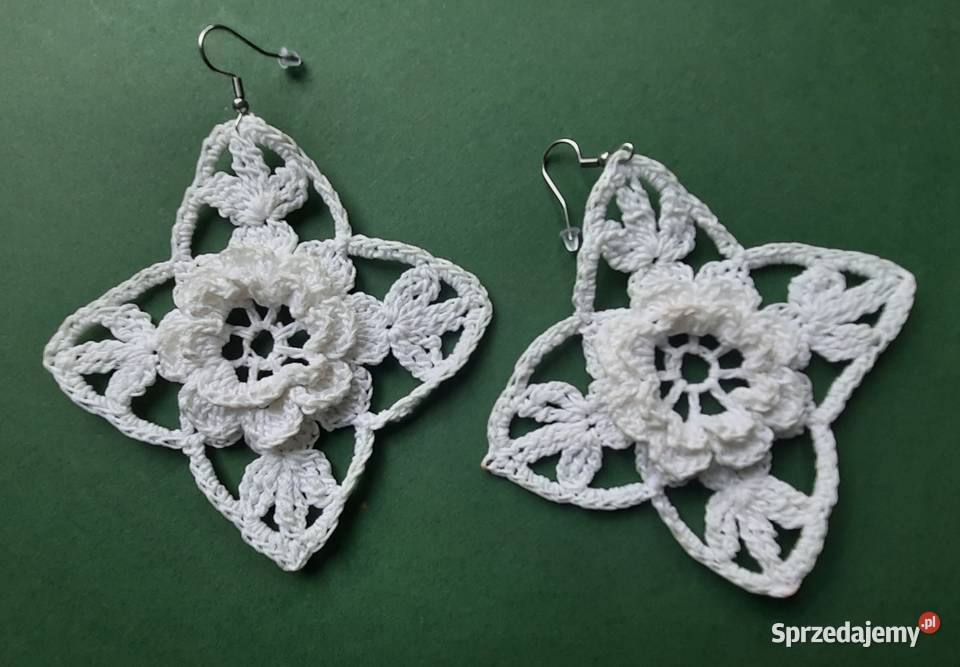 Kolczyki na szydełku Galanteria i dodatki Koszalin sprzedam