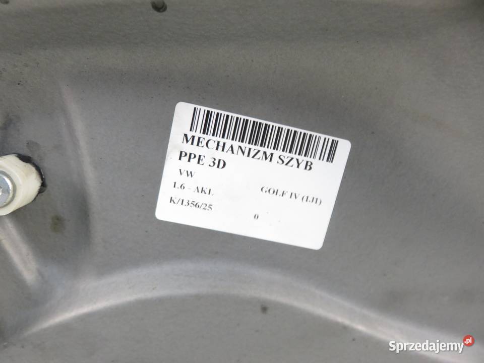 PODNOŚNIK SZYBY PRAWY 3D VW GOLF IV 1J4837462H Mechanizmy opuszczania szyb małopolskie