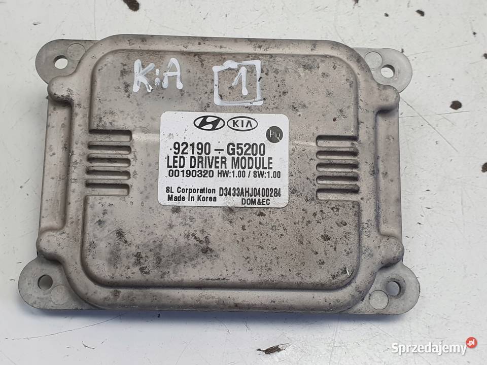 Kia Niro MODUŁ LED przetwornica 92190G5200 Przetwornice Rudka