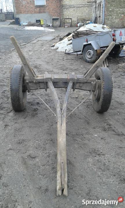 WÓZ KONNY DREWNIANY NA GUMOWYCH KOŁACH Pozostałe śląskie Góra Siewierska sprzedam