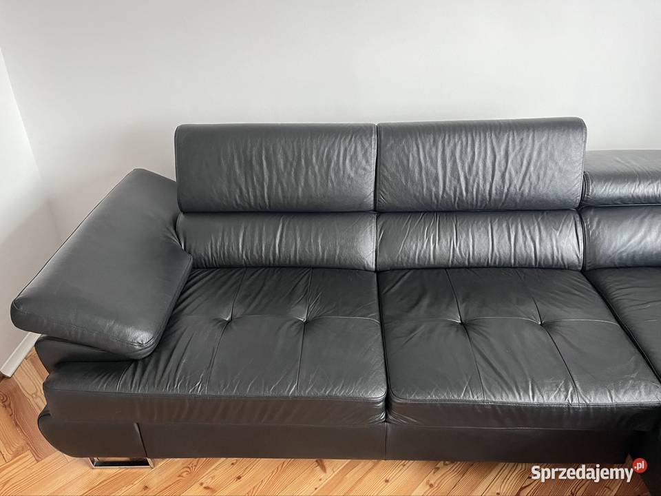 Skórzany naroznik z funkcja spania małopolskie Tenczynek