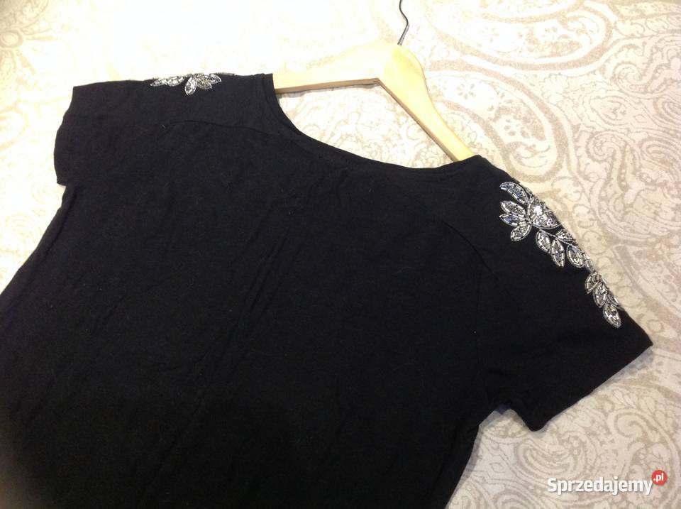 Koszulka Czarna Damska PIMKIE XS j Nowa Cekiny Rozmiar 34(XS)