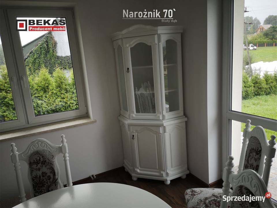 Biały Dębowy Narożnik Prowansalski Witryna Sieraków sprzedam