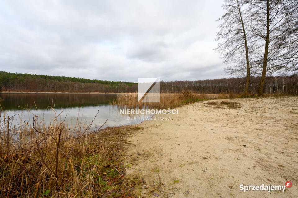 Działka brzegiem jeziora Postomsko 1844 mkw lubuskie Lubniewice