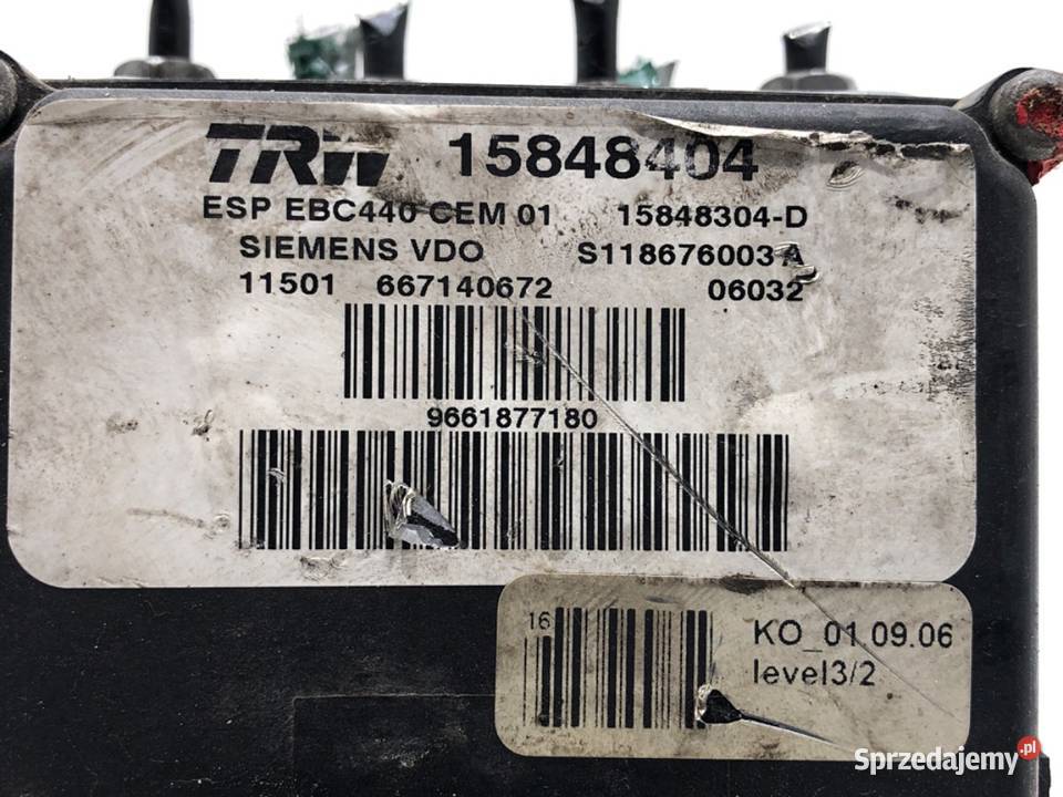POMPA ABS PEUGEOT 407 15848404 30 211 sprzedam