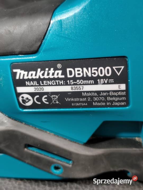 Gwoździarka Akumulatorowa Makita DBN500 18V LXT łódzkie Poddębice