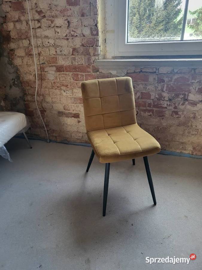 4 nowe krzesła w kolorze żółtym Otmuchów