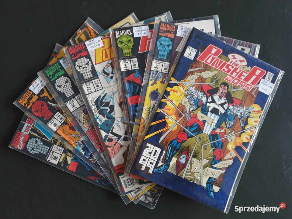 The Punisher 2099 7 oryginalnych komiksów Marvel Gdynia sprzedam