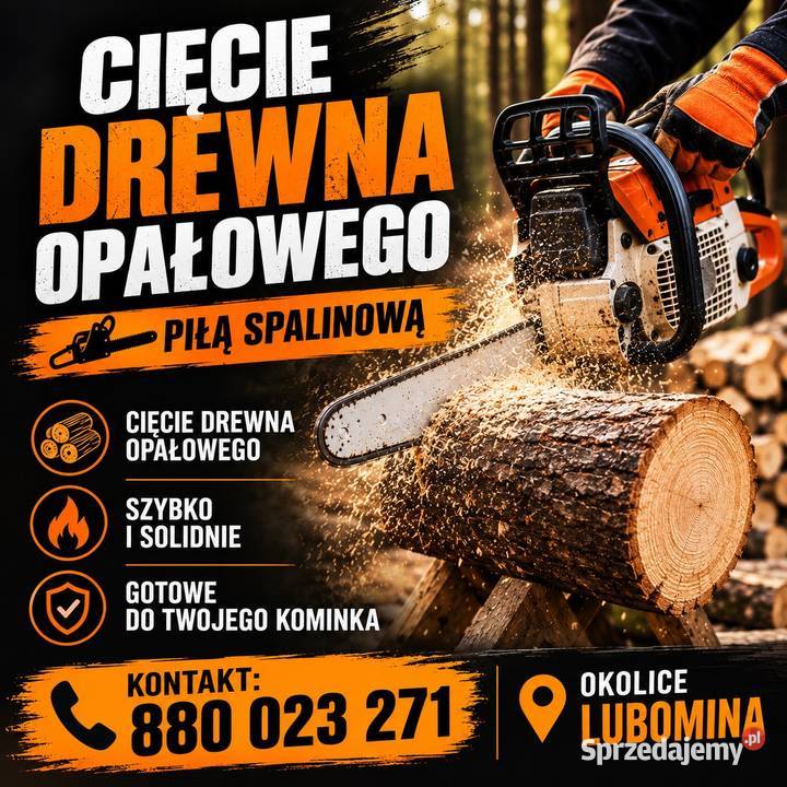 Usługi cięcia drewna piłą spalinową ogród