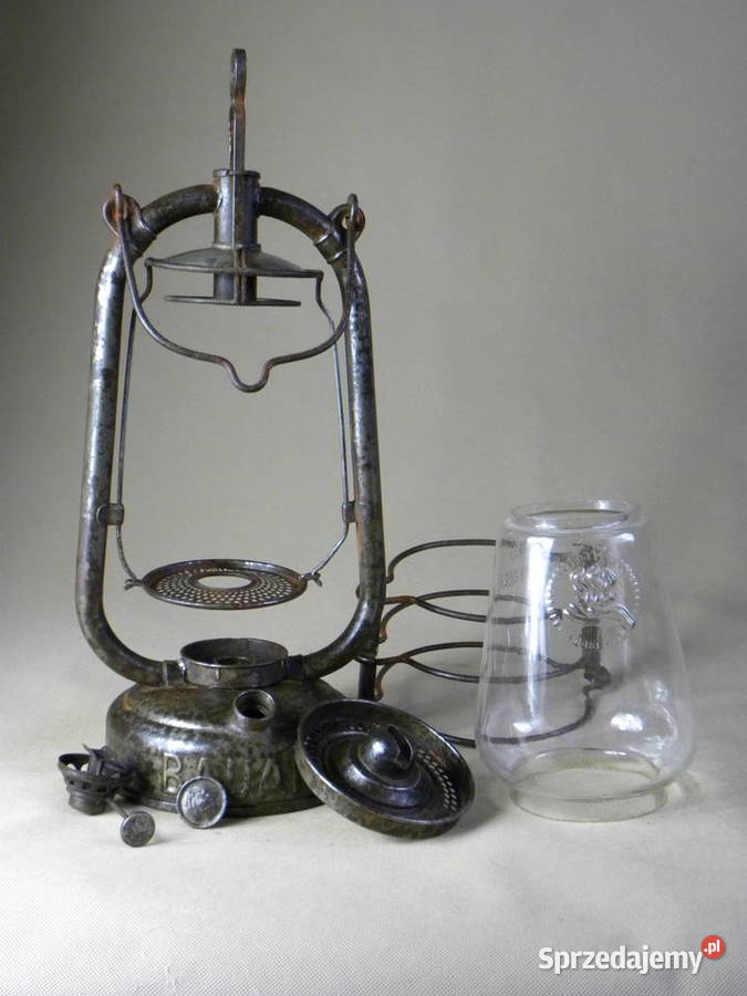 Stara niemiecka lampa naftowa Feuerhand 201 z