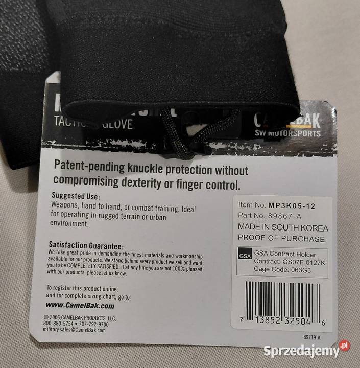 Rękawice impact gloves CAMELBAK XXLarge Militaria