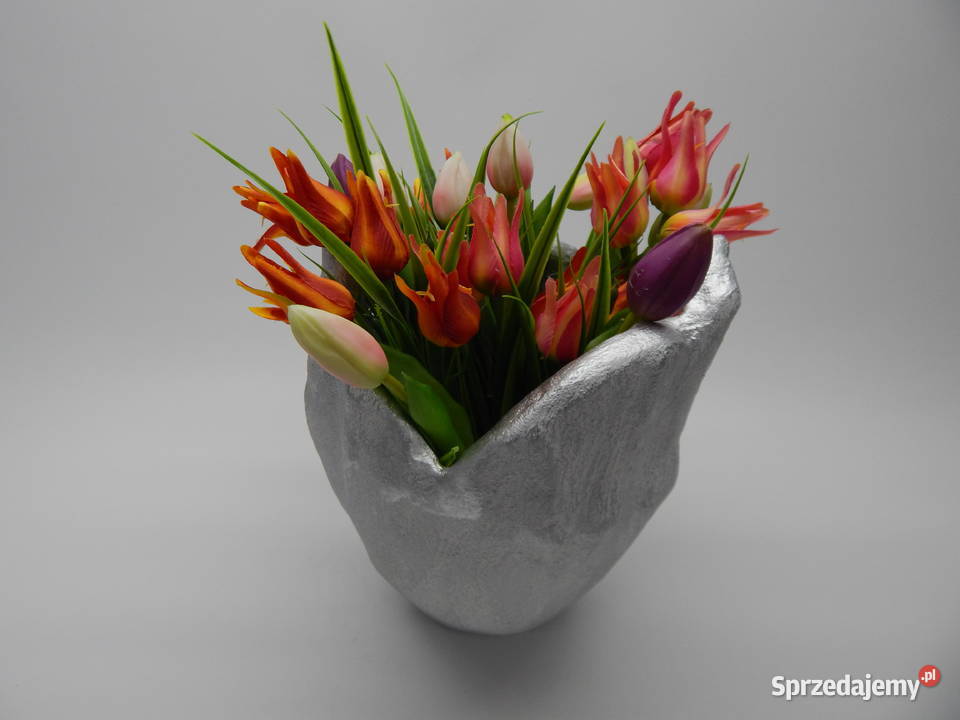 Donica Betonowa 23 Biała Srebrna Grabina