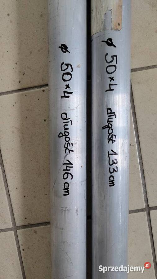 Rura rury aluminiowa aluminium 50x3 Mrągowo sprzedam
