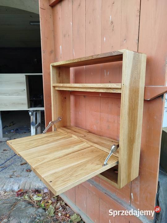 Biurko wiszące z litego drewna dębowego dolnośląskie sprzedam