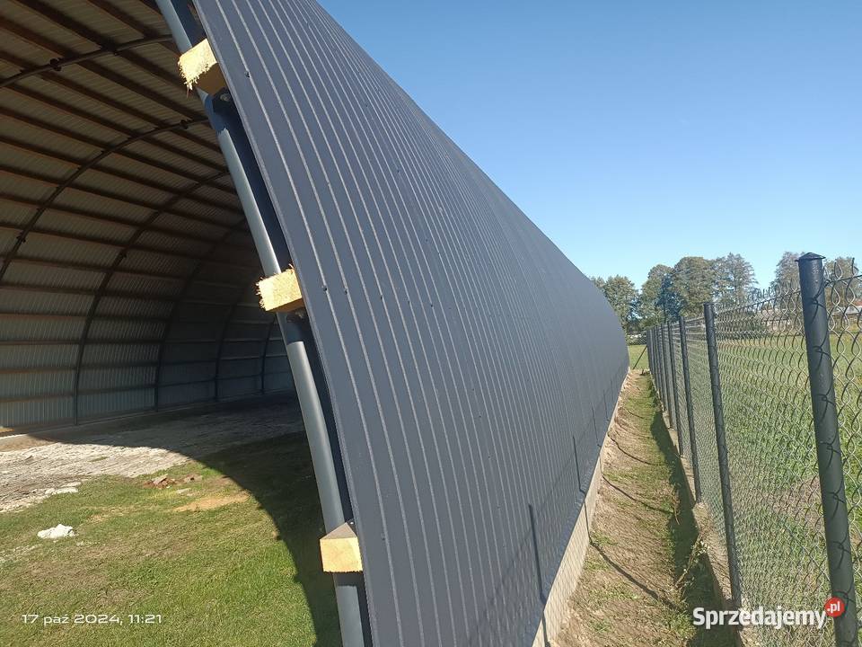 Hala łukowa 12 x 25 m komplet wiata garaz Lisków