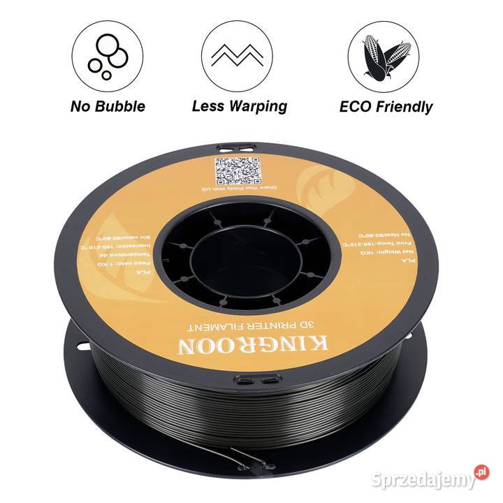 KINGROON FILAMENT CZARNY PETG 175mm 1 Płock