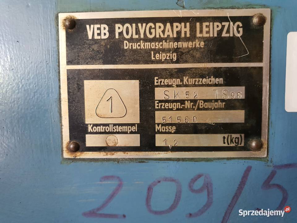 Półatomat wykrawający sztancujący Polygraph Kama wielkopolskie