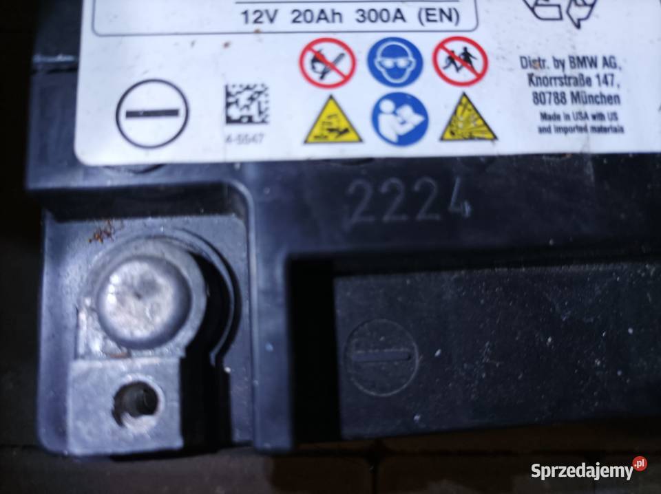 AKUMULATOR AGM ORIGINAL BMW 61219321815 osobowe Ruda Śląska