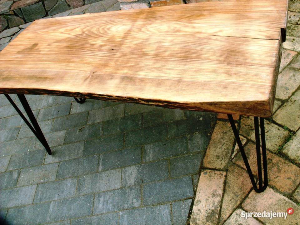 Ława stolik jesion 7 gruby blat loft warmińsko-mazurskie Ełk