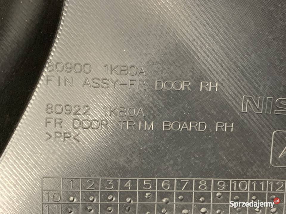 BOCZEK DRZWI PRAWY PRZÓD NISSAN JUKE F15 podkarpackie sprzedam