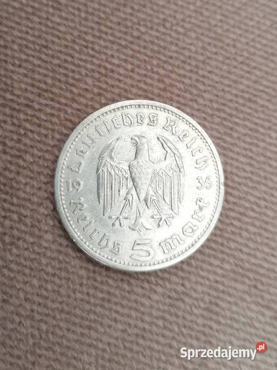 moneta 5 marek Niemcy 1935 Wrocław
