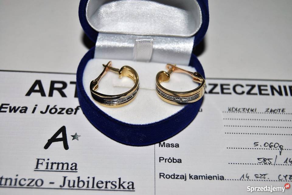 Okazja Sprzedam ładne złote kolczyki złote Tarnów