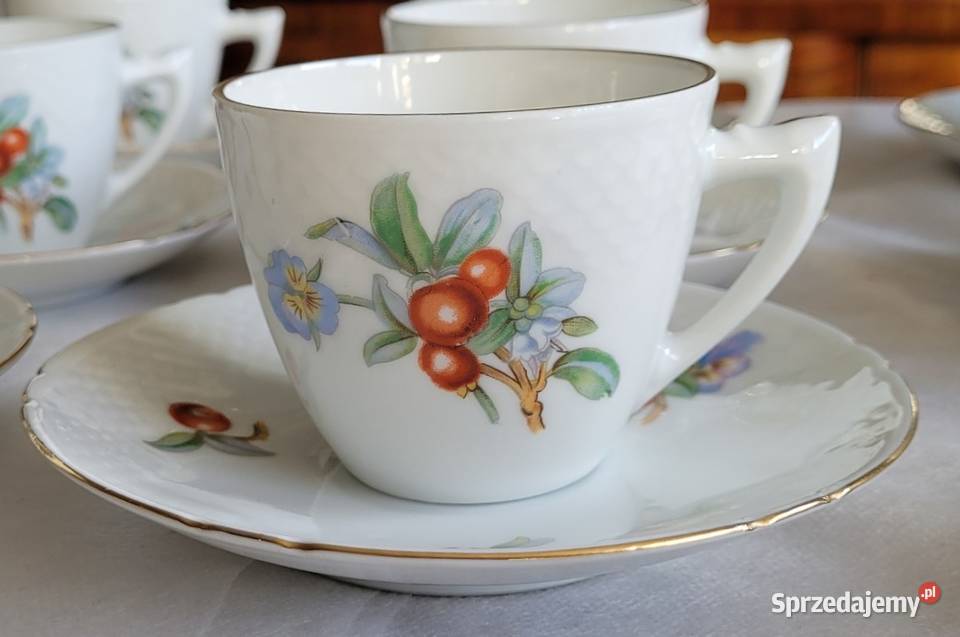 Bing Grondahl Kopenhaga filiżanka dekor Żurawina Kraków