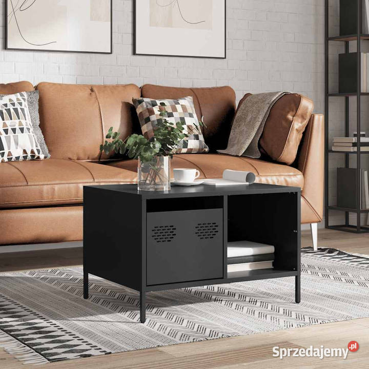 Stolik kawowy czarny 685x50x435 stal walcowana Warszawa